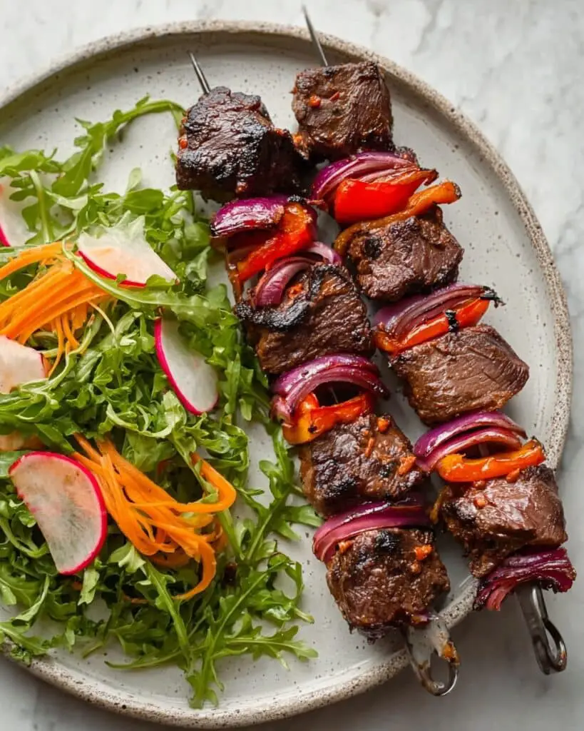 Easy Steak Kabobs with Pepper and Onion Recipe