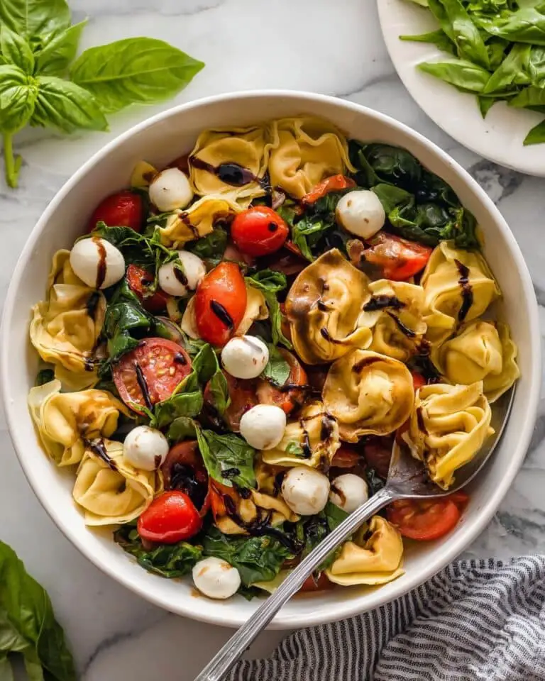Balsamic Tortellini Caprese Salad Recipe