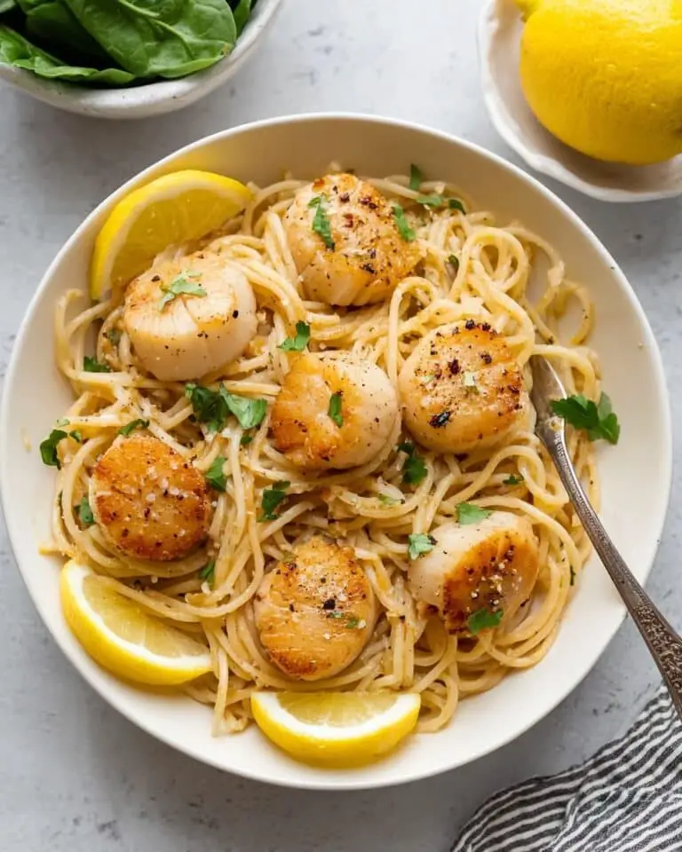 Quick Scallops with Pasta Recipe
