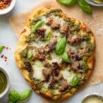 Pesto Sausage Flatbread Recipe