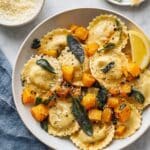 Brown Butter Sage Ravioli with Roasted Butternut Squash Recipe