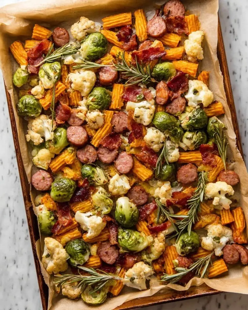Harvest Sheet Pan Chicken Sausage and Veggies Recipe