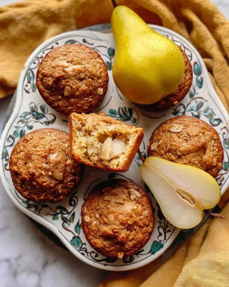 Pear Muffins with Crumble Topping Recipe