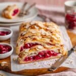 Cream Cheese Cherry Danish with Puff Pastry Recipe