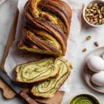 Pistachio Babka with Almond and Green Food Coloring Recipe