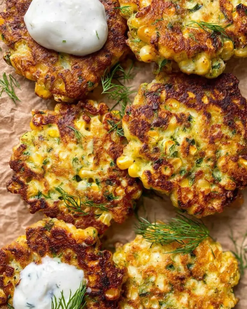 Zucchini Fritters with Herb Yogurt Sauce Recipe